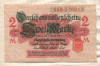 2 марки. Германия 1914г