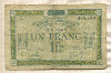 1 франк. Французский выпуск для оккупированных территорий Рейнланда 1923г