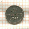 1 пфенниг. Саксония 1765г