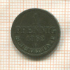 1 пфенниг. Ганновер 1862г