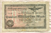 100000000000 марок. Германия 1923г