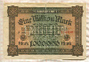 1000000 марок. Германия 1923г