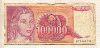 100000 динаров. Югославия 1989г