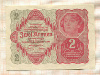 2 кроны. Австро-Венгрия 1922г