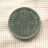 3 пенса. Южная Родезия 1945г