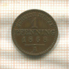 1 пфеннинг. Пруссия 1868г