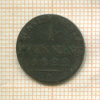 1 пфеннинг. Пруссия 1822г