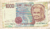 1000 лир. Италия 1990г