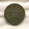 1 крейцер. Баден 1871г