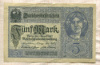 5 марок. Германия 1917г