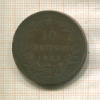10 сентесимо. Италия 1862г