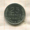 25 франков. Коморские острова. F.A.O. 1982г