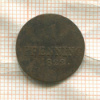 1 пфеннинг. Бавария 1822г