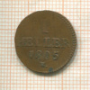 1 геллер. Саксония 1805г