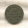 1 крейцер. Бавария 1863г