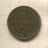 1 пфенниг. Анхальт 1864г