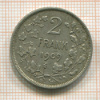 2 франка. Бельгия 1909г