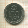 100 франков. Коморские острова. F.A.O. 1977г