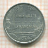 5 франков. Французская Полинезия 1975г