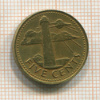 5 центов. Барбадос 1973г