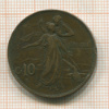 10 сантимов. Италия 1911г