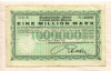 1000000 марок. Германия 1923г