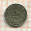 1/2 франка. Швейцария 1921г