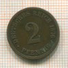 2 пфеннига. Германия 1876г