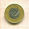 2 злотых. Польша 1995г