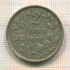 2 франка. Бельгия 1909г