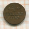 4 геллера. Гессен-Кассель 1782г