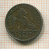 2 сантима. Бельгия 1911г