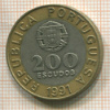 200 эскудо. Португалия 1991г