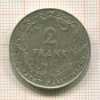 2 франка. Бельгия 1911г