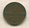 2 пфеннинга. Пруссия 1864г