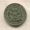 10 сантимов. Гаити 1975г