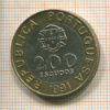 200 эскудо. Португалия 1991г