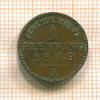 1 пфеннинг. Пруссия 1849г