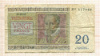 20 франков. Бельгия 1956г